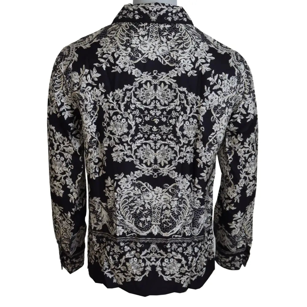Dolce & Gabbana Elegant Satin Floral Baroque Shirt