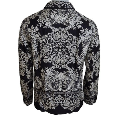 Dolce & Gabbana Elegant Satin Floral Baroque Shirt