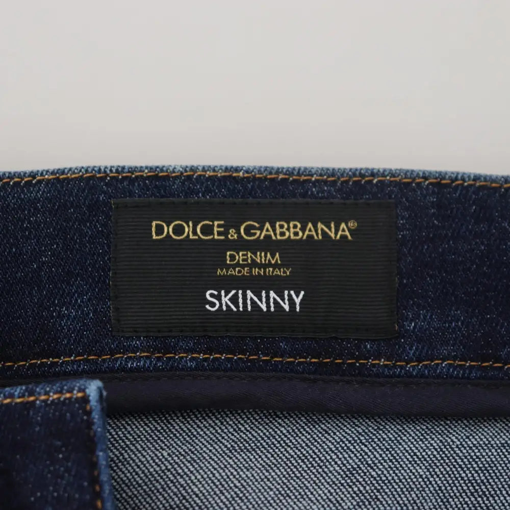 Dolce & Gabbana Elegant Slim Fit Dark Blue Denim Jeans