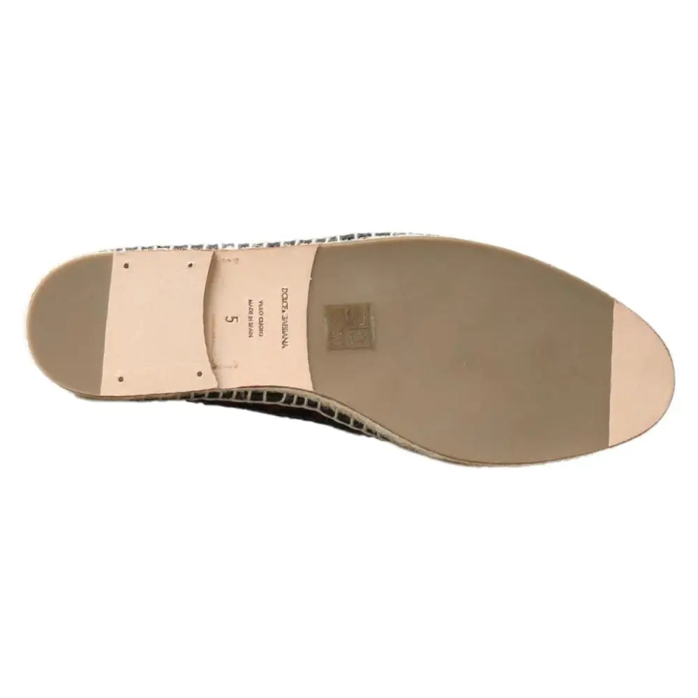 Dolce & Gabbana Elegant Woven Leather Espadrilles