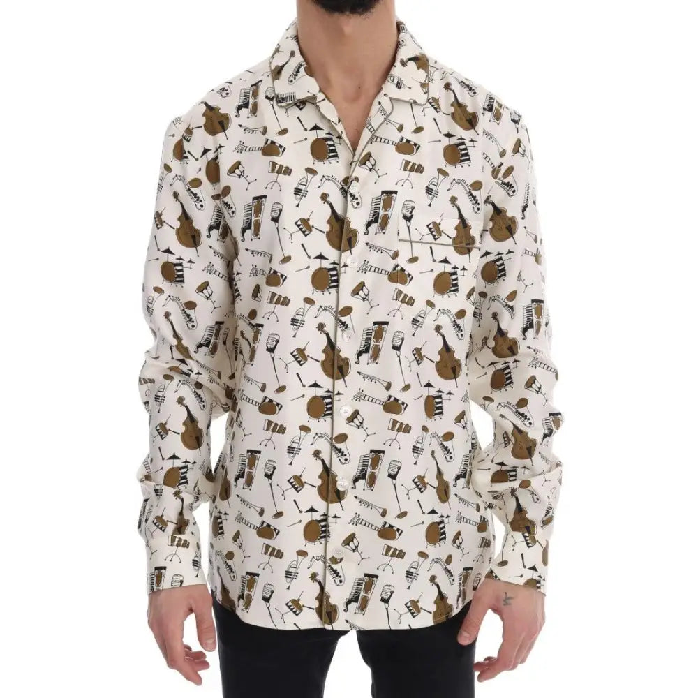 Dolce & Gabbana Exclusive Silk Casual Men's Shirt - JAZZ Motive