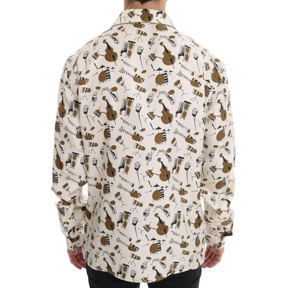 Dolce & Gabbana Exclusive Silk Casual Men's Shirt - JAZZ Motive