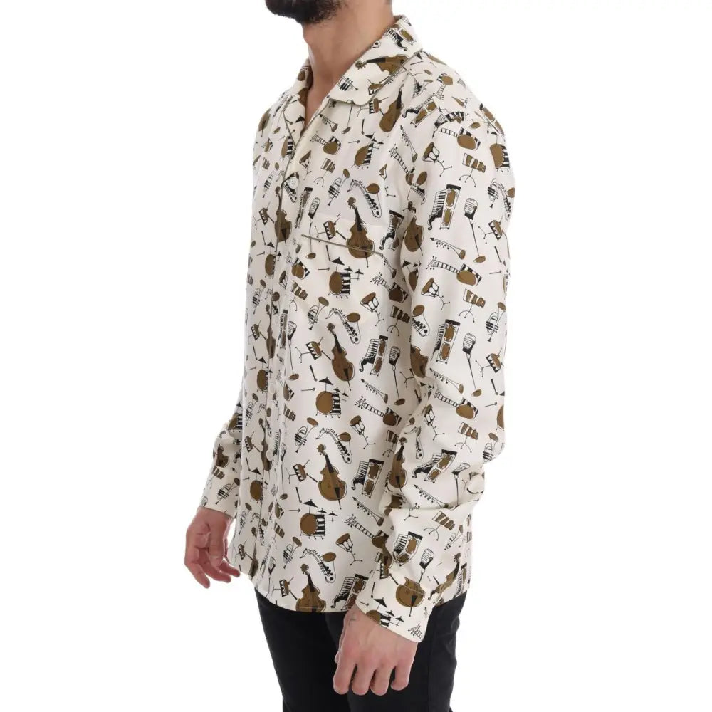 Dolce & Gabbana Exclusive Silk Casual Men's Shirt - JAZZ Motive
