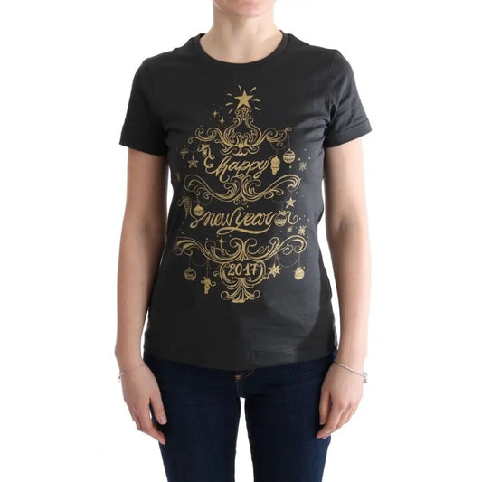 Dolce & Gabbana Gray Cotton 2017 Motive T-Shirt