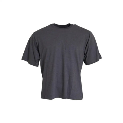 Dolce & Gabbana Gray Cotton Round Neck Short Sleeve T-shirt