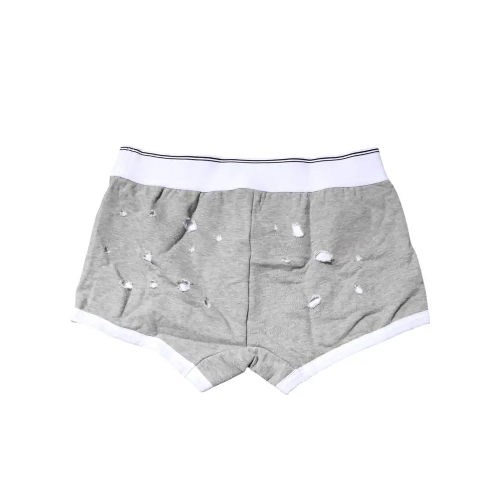 Dolce & Gabbana grå bomulds boxershorts med sliddet finish