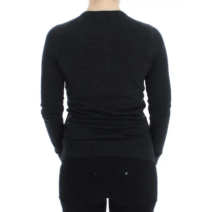 Grå Dolce & Gabbana uldknapjakke med outlet mærkevarer, spar 30-70%