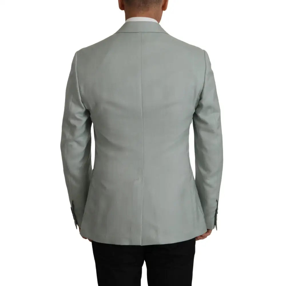 Dolce & Gabbana Light Green Cashmere Silk Blazer