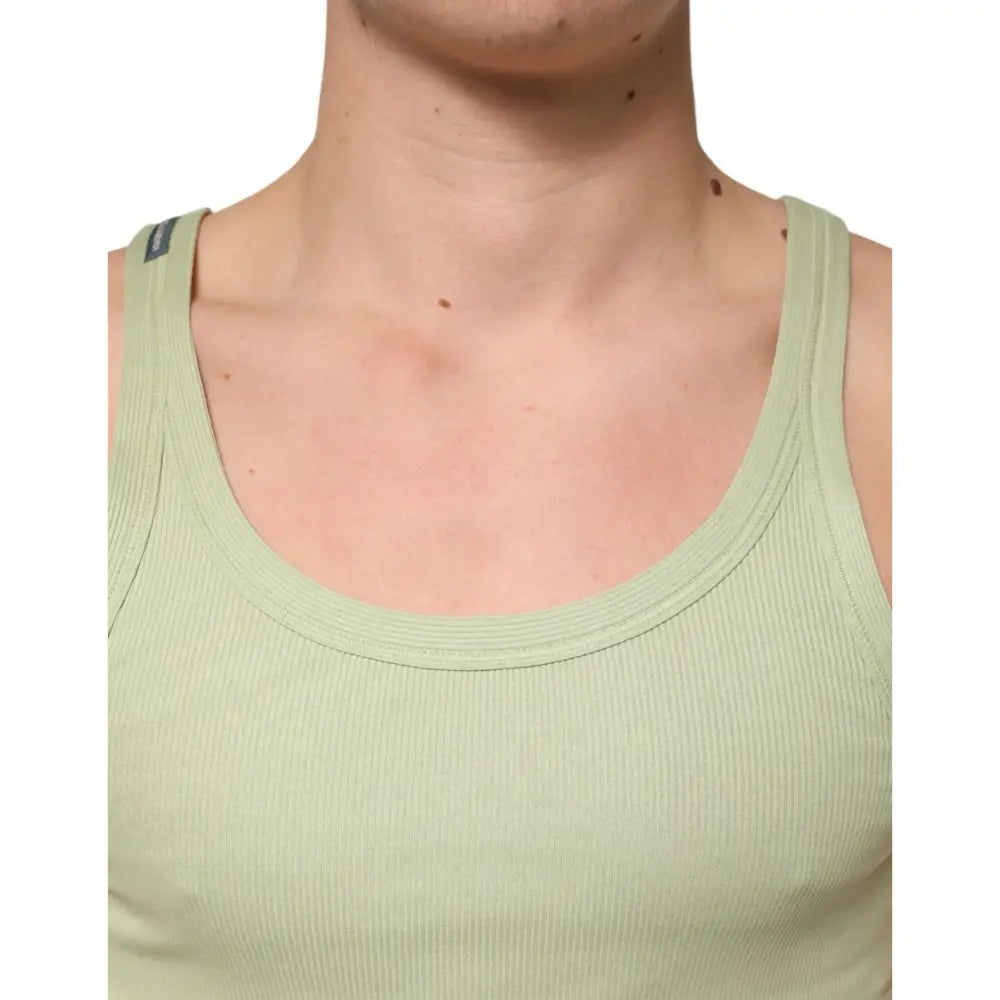 Dolce & Gabbana Light Green Tank Sleeveless Men Men T-shirt