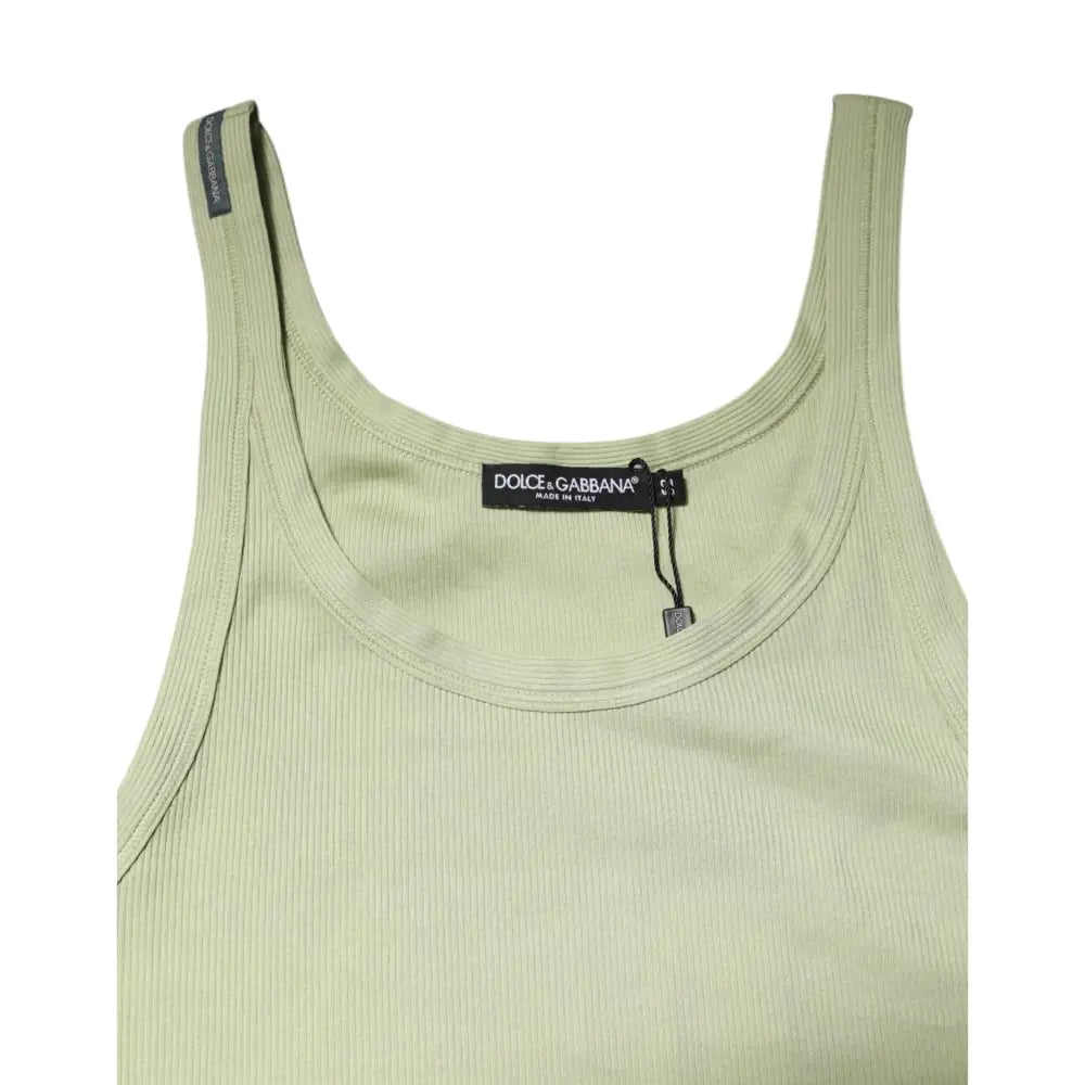 Dolce & Gabbana Light Green Tank Sleeveless Men Men T-shirt