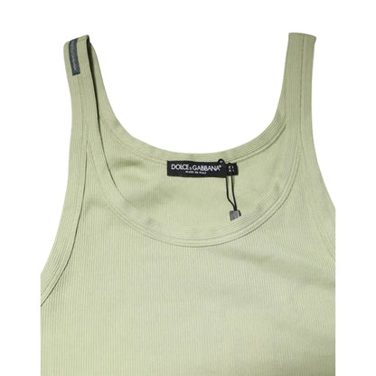 Dolce & Gabbana Light Green Tank Sleeveless Men Men T-shirt