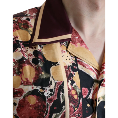 Dolce & Gabbana Multicolor Button Down Silk Shirt - T-shirts