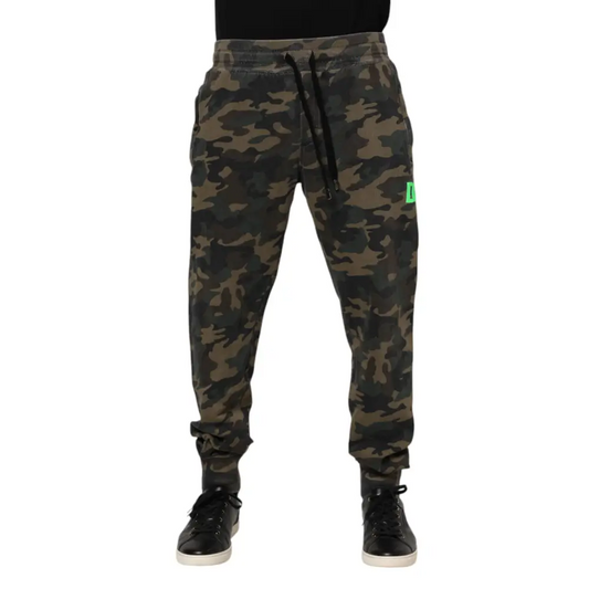 Dolce & Gabbana Multicolor Camouflage Cotton Men Jogger Pants - Bukser