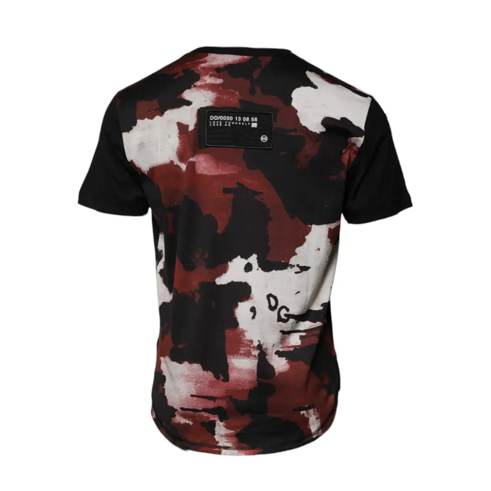 Dolce & Gabbana Multicolor Camouflage Crew Neck T-shirt