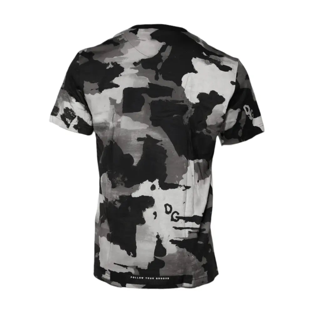 Dolce & Gabbana Multicolor Camouflage Crew Neck T-shirt
