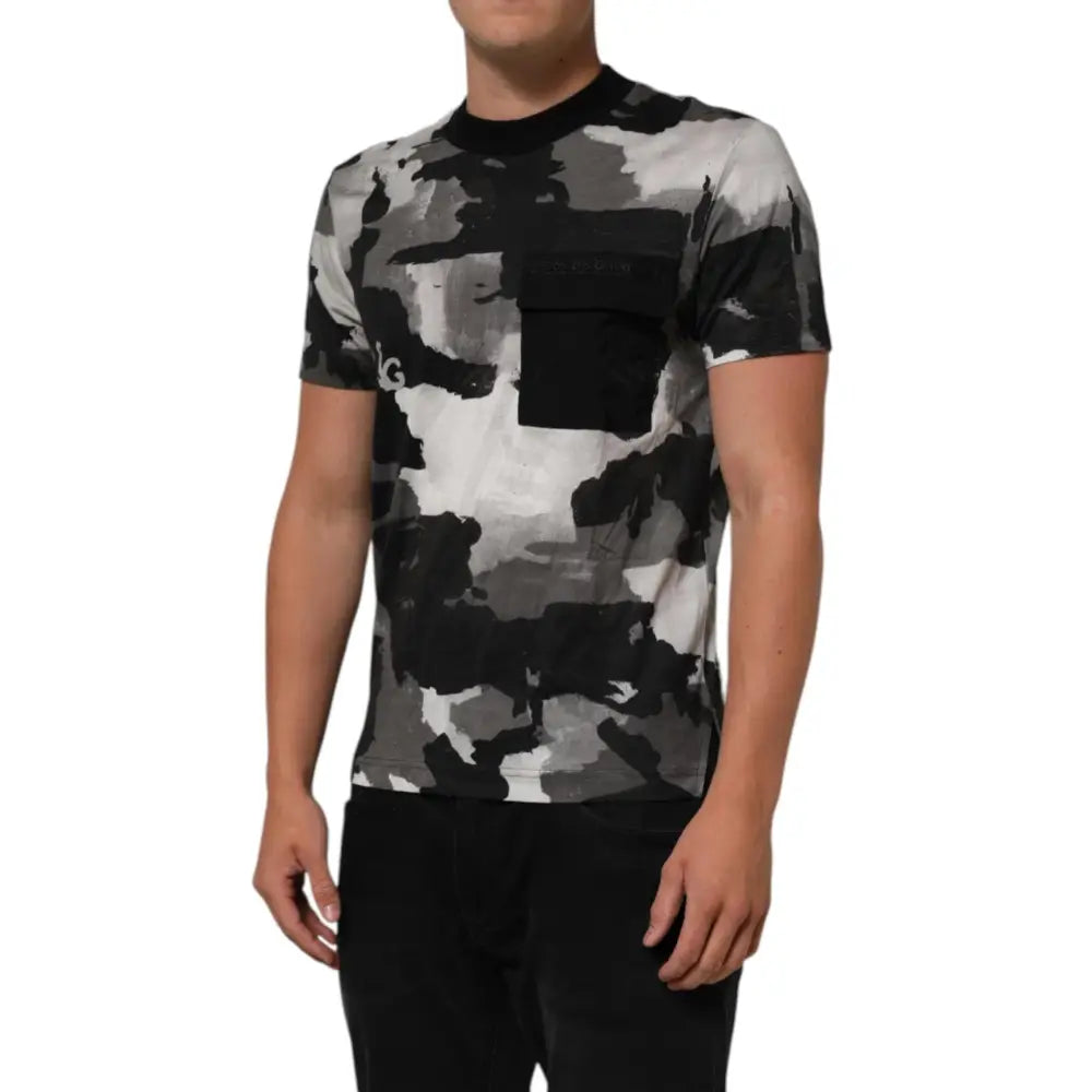 Dolce & Gabbana Multicolor Camouflage Men Short Sleeves T-shirt