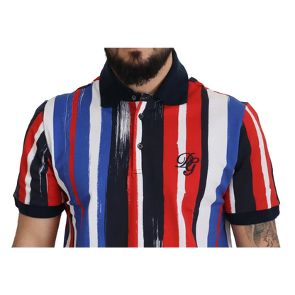 Dolce & Gabbana Multicolor Cotton Polo Top T-shirt - T-shirts