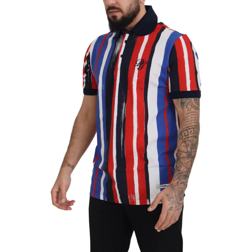 Dolce & Gabbana Multicolor Cotton Polo Top T-shirt - T-shirts