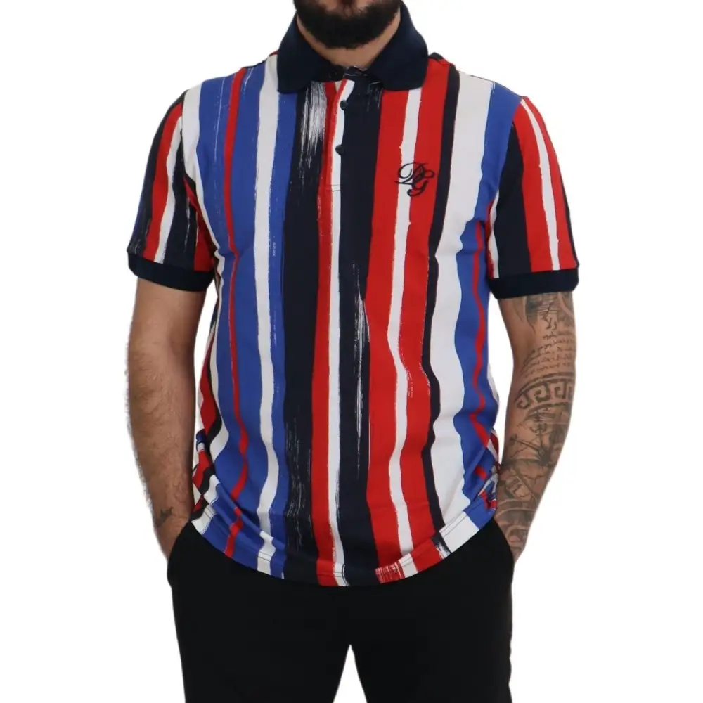 Dolce & Gabbana Multicolor Cotton Polo Top T-shirt - T-shirts