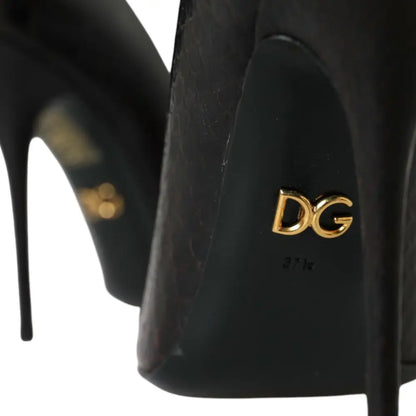 Dolce & Gabbana Multicolor Exotic Leather Heels Pumps Shoes