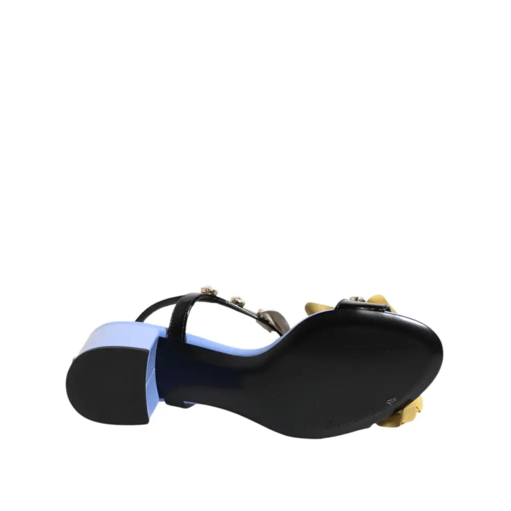 Dolce & Gabbana Multicolor Floral Crystal KEIRA Sandals Shoes