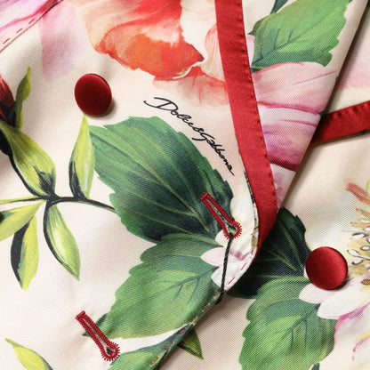 Dolce & Gabbana Multicolor Floral Double Breasted Jacket