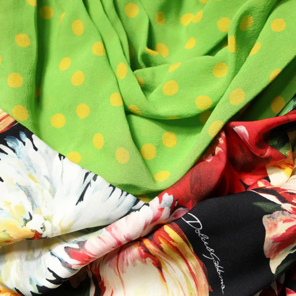 Dolce & Gabbana Multicolor Floral Patchwork Fitted Mini Dress