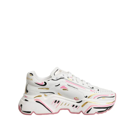 Dolce & Gabbana Multicolor Hand Painted DAYMASTER Sneakers Shoes