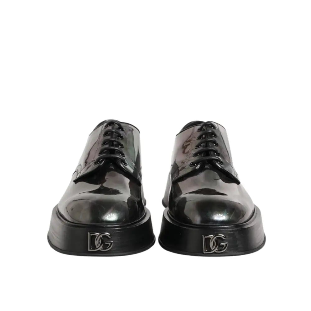 Dolce & Gabbana Multicolor Leather Lace-up Men Formal Derby Shoes