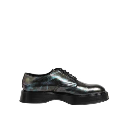 Dolce & Gabbana Multicolor Leather Lace-up Men Formal Derby Shoes