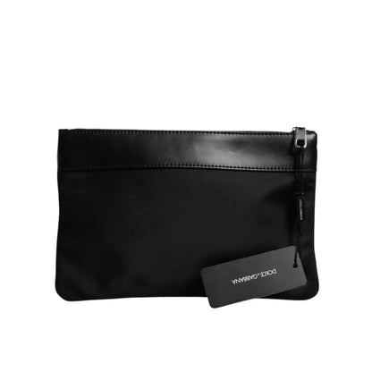 Dolce & Gabbana Multicolor Leopard Print Jacquard Logo Plaque Pouch Bag