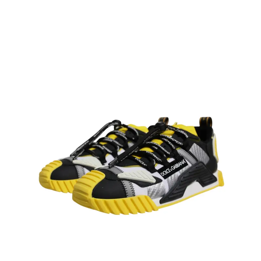Dolce & Gabbana multicolor low top NS1 sneakers in black, white and yellow