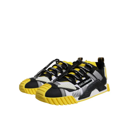 Dolce & Gabbana multicolor low top NS1 sneakers in black, white and yellow