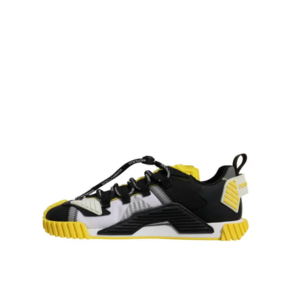 Sorte og gule Dolce & Gabbana multicolor low top NS1 sneakers med geometrisk design