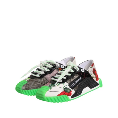 Dolce & Gabbana logo leopard cherry sneakers i multicor DG logo design