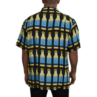 Dolce & Gabbana Multifarver Printed Viscose Casual Shirt