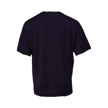 Dolce & Gabbana Navy Blue DG Logo Cotton Crew Neck T-shirt