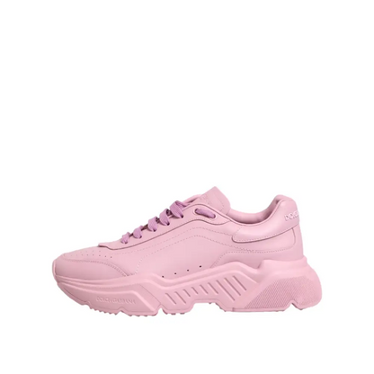 Pink leather Daymaster low top Dolce & Gabbana sneakers with chunky sole