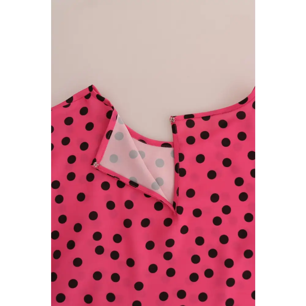 Vibrant Dolce & Gabbana pink polka dotted silk blouse, 100% originale brands, spar 30–70% på mode