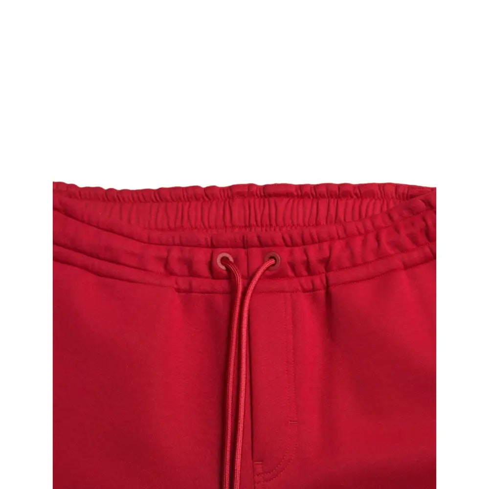 Dolce & Gabbana Red Cotton Blend Skinny Jogger Pants