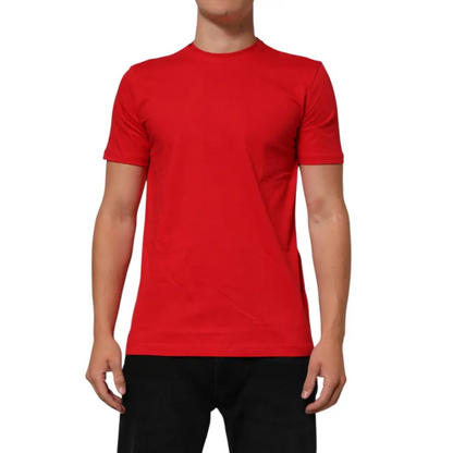 Dolce & Gabbana Red Goodluck 2023 Cotton Crew Neck T-shirt - T-shirts