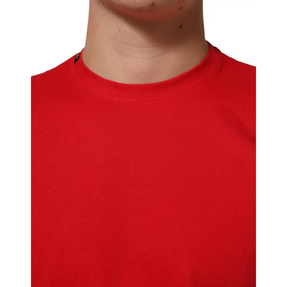 Dolce & Gabbana Red Goodluck 2023 Cotton Crew Neck T-shirt - T-shirts