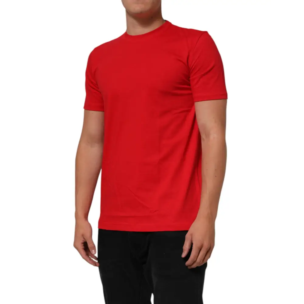 Dolce & Gabbana Red Goodluck 2023 Cotton Crew Neck T-shirt - T-shirts