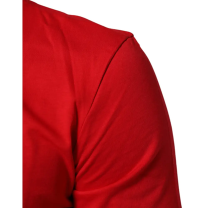 Dolce & Gabbana Red Goodluck 2023 Cotton Crew Neck T-shirt - T-shirts