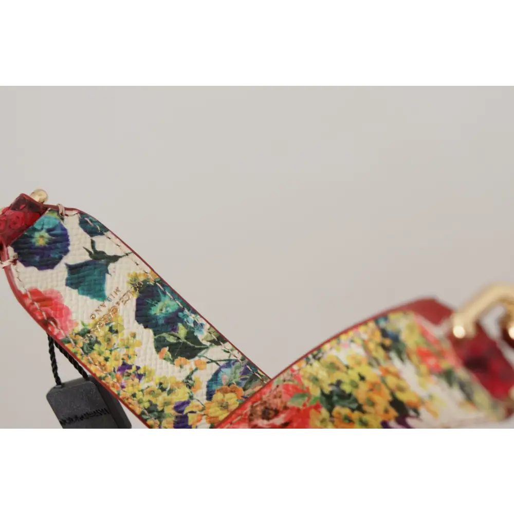 Dolce & Gabbana Rød Exotic Læder Krystals Reversible Skulder Strap