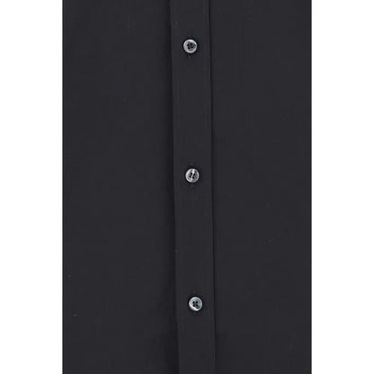 Sort Dolce & Gabbana sort skjorte med sølvknapper – 100% originale brands