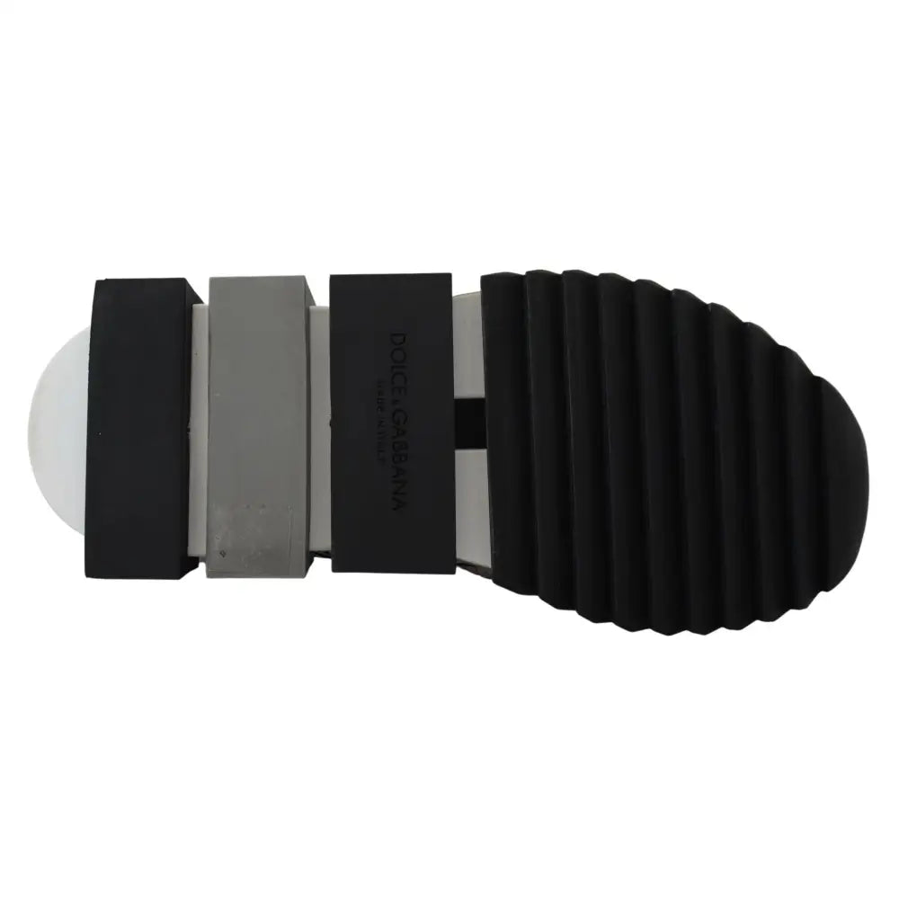 Dolce & Gabbana Silver Rhinestones Sorrento Sneakers Shoes