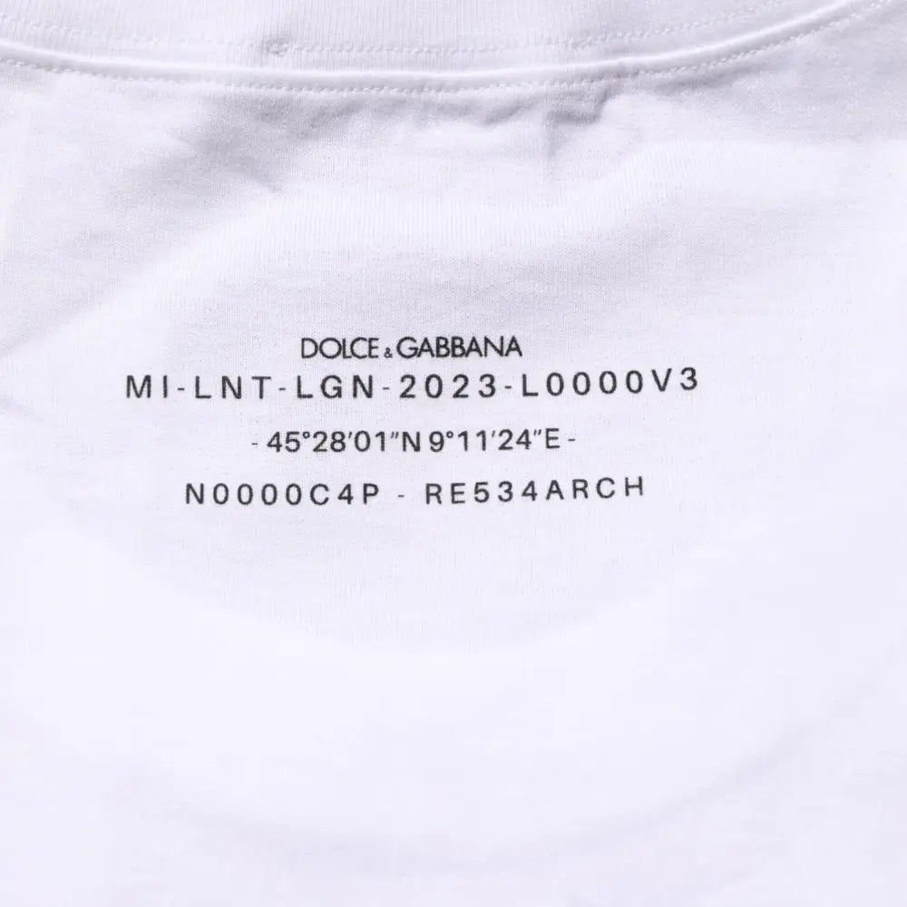 Dolce & Gabbana White Cotton Sleeveless Printed Tank T-shirt