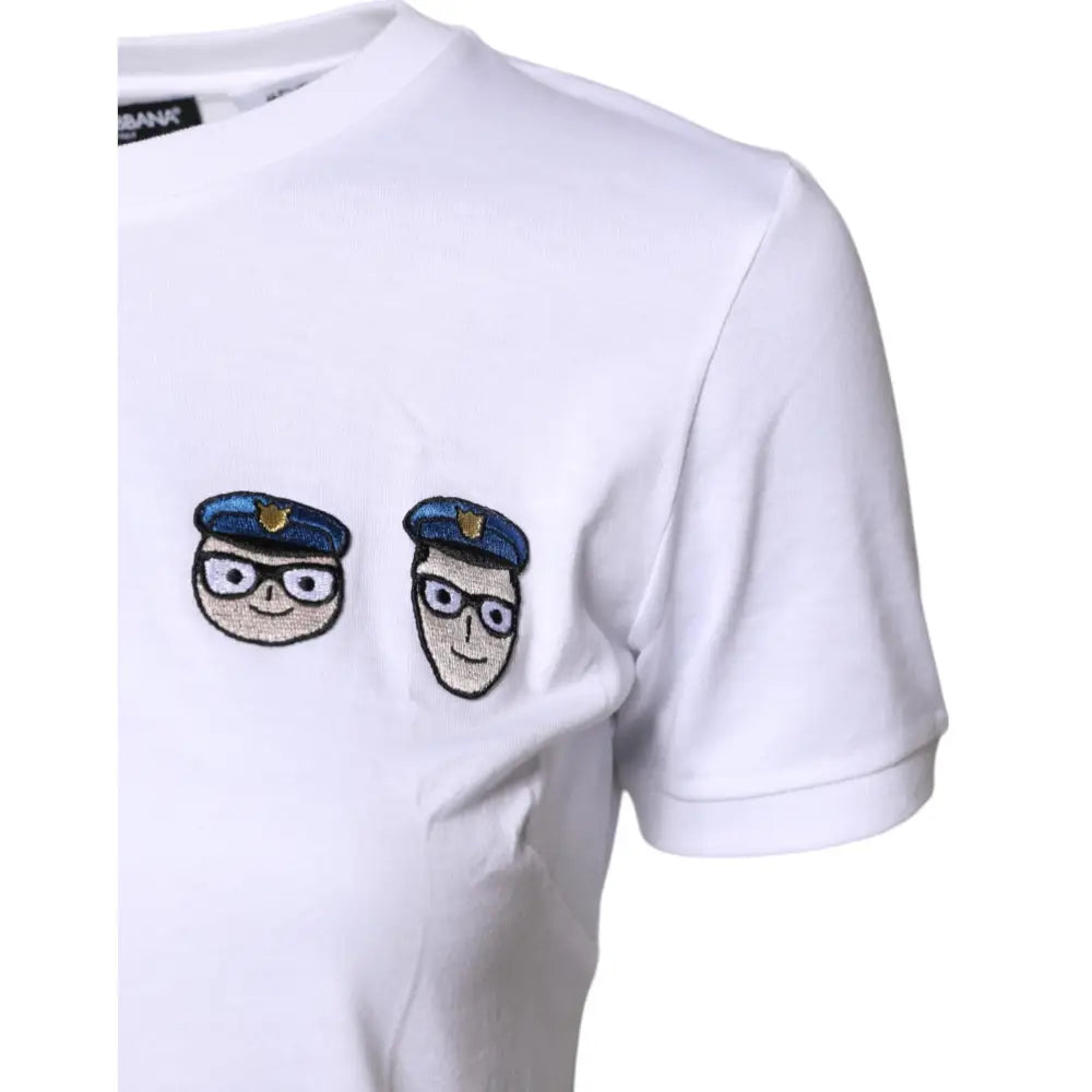 Dolce & Gabbana White #DGFamily Cotton Crew Neck T-shirt