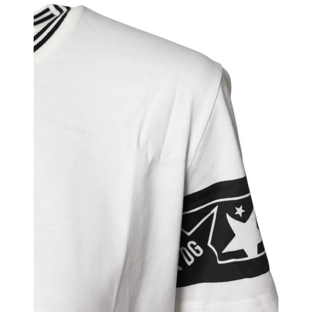 Dolce & Gabbana White #DGMillennials Cotton Crewneck T-shirt